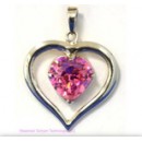 Pandantiv "heart in heart" roz
